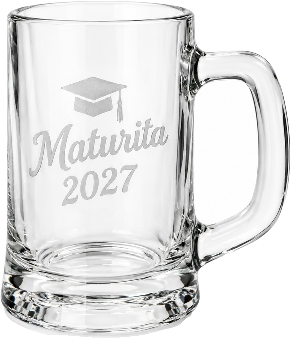Pískovaný půllitr Maturita 2027
