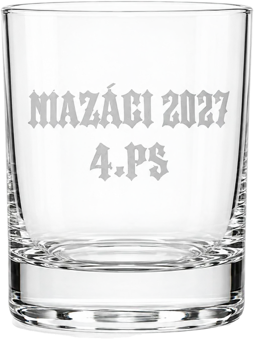 Pískovaná sklenice Whisky Maturita 2027